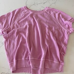 THE GREAT. Pink Boxy Sweatshirt